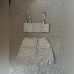 Rhinestone Skirt Set